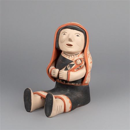 Polychrome Storyteller with Child