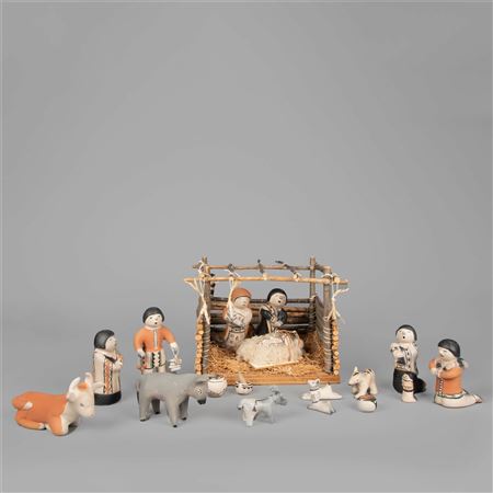 Eighteen Piece Nativity Scene
