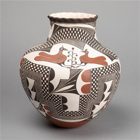 Polychrome Bird Jar, ca. 1970