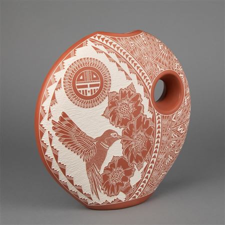 Sgraffito Redware Vase