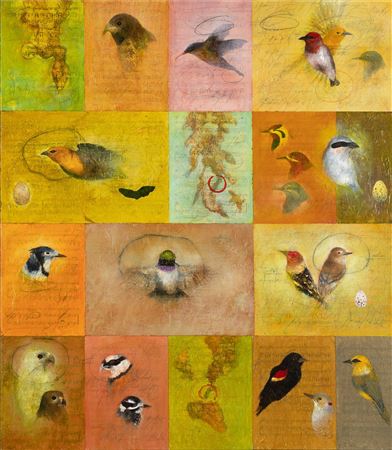 Untitled (Large Birds on Music)