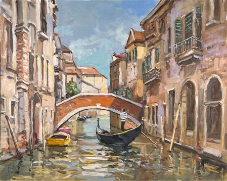 Walk on the Becari river, Venice.