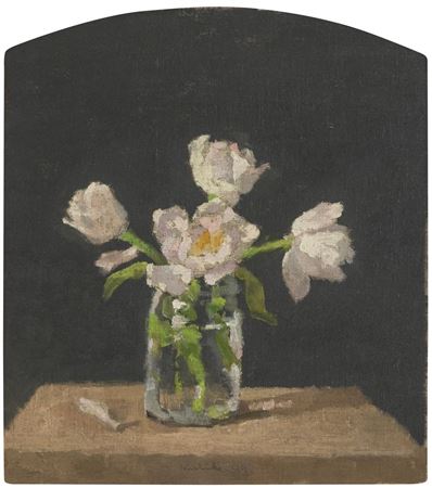 "White Rose Tulips In A Glass Jar", 1989
