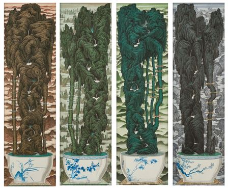 Four-transforming Stone, Rock, Boulder, Monolith by Teng Pu-Chun - Auction record, sale price, and art valuation. Compare with similar artists and explore comparable artworks.