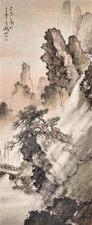 Landscape in Oblique Sunset