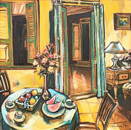 Tiga Cangkir Teh Dan Buah 1998 by Andre Suryaman - Auction record, sale price, and art valuation. Compare with similar artists and explore comparable artworks.