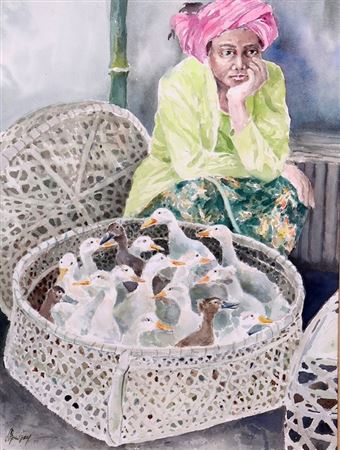 Penjual Bebek by Lie Tjoen Tjay - Auction record, sale price, and art valuation. Compare with similar artists and explore comparable artworks.
