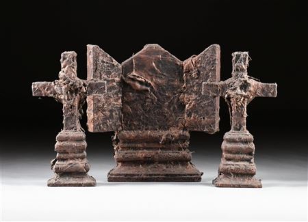 THREE PIECE SCULPTURE, "Altar Service for Mass in Time of Lent"