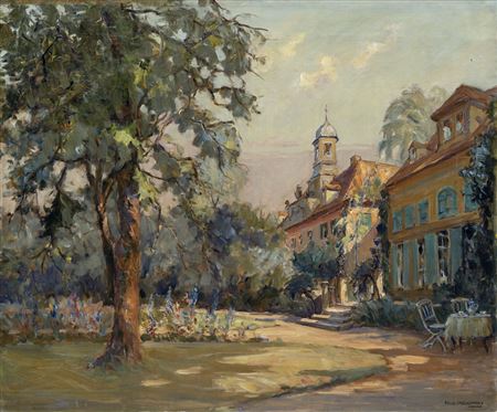 Sample artwork by Rudolf Poeschmann (1878 - 1954), known for landscape and genre painting - View similar artists and auction records