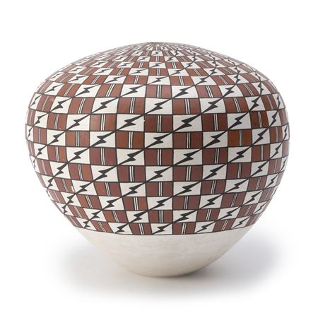 A contemporary Acoma polychrome jar
