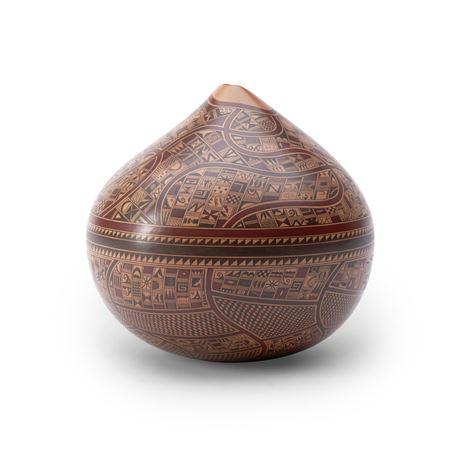 Pottery seed jar by Les Namingha - Auction record, sale price, and art valuation. Compare with similar artists and explore comparable artworks.