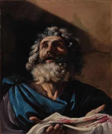 Jacob holding Joseph's bloodied coat