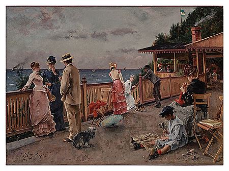 The Villa on the Cliffs of Sainte-Adresse by Alfred Emile Leopold Stevens - Auction record, sale price, and art valuation. Compare with similar artists and explore comparable artworks.