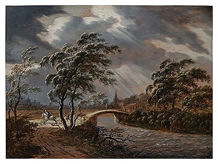 Landscape with a rising storm