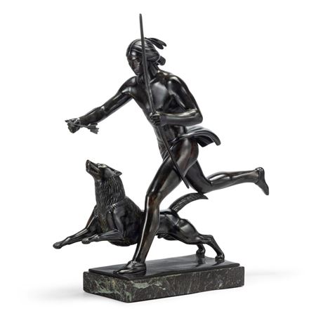 Indian Hunter and His Dog