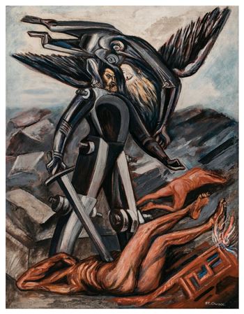 La conquista by Jose Clemente Orozco - Auction record, sale price, and art valuation. Compare with similar artists and explore comparable artworks.