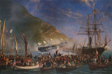 The Launch of the Garibaldi in Naples, 28th January 1860