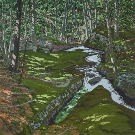 Silver Brrok by Neil G Welliver - Auction record, sale price, and art valuation. Compare with similar artists and explore comparable artworks.