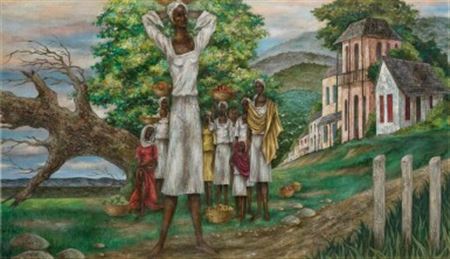 Untitled (Figures in a Landscape) by Eldzier Cortor - Auction record, sale price, and art valuation. Compare with similar artists and explore comparable artworks.