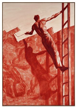 Sample artwork by Mark Tansey (Born 1949), known for post-surreal often droll genre - View similar artists and auction records