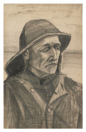 Hoofd van een visser, driekwart naar rechts gekeerd (Head of a Fisherman, Turned Three-Quarters to the Right)