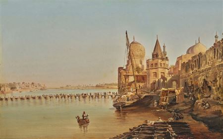 Sample artwork by Eugene Napoleon Flandin (1809 - 1876), known for cityscape paintings, genre - View similar artists and auction records