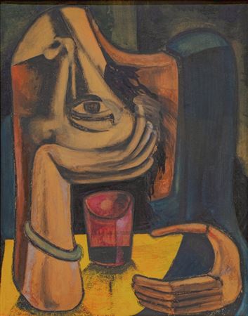 Untitled (The Drinker) by Fouad Kamel - Auction record, sale price, and art valuation. Compare with similar artists and explore comparable artworks.