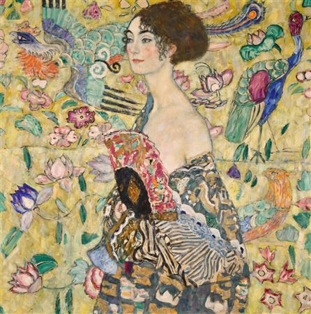 Dame mit Fächer (Lady with a Fan) by Gustav Klimt - Auction record, sale price, and art valuation. Compare with similar artists and explore comparable artworks.