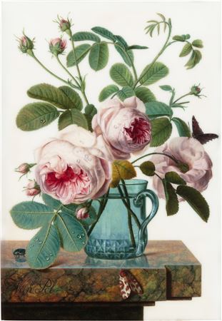 Sample artwork by Christiaen van Pol (1752 - 1813), known for trompe'loeil still life of fruit and flowers, golden age dutch painting, teaching - View similar artists and auction records