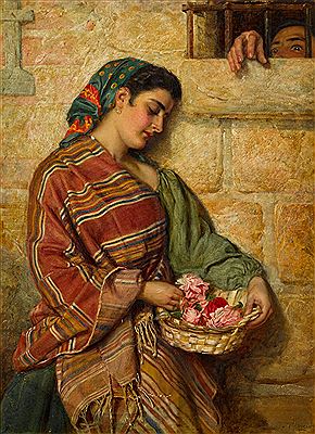 Sample artwork by John Bagnold Burgess (1830 - 1897), known for painting - View similar artists and auction records