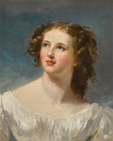 Portrait of a young lady, possibly the artist's daughter Henrietta by Margaret Sarah Carpenter - Auction record, sale price, and art valuation. Compare with similar artists and explore comparable artworks.