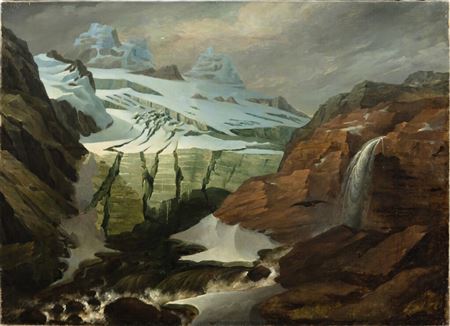 Landscape with Glacier, Bøfjorden by Sognefjord