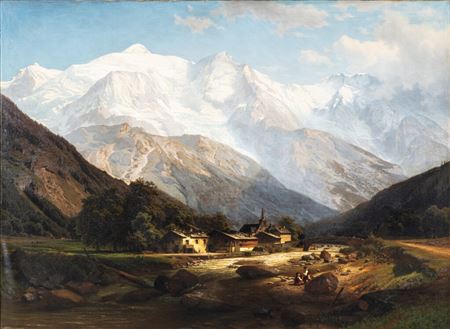 The Mont Blanc massif seen from Sallanches by Joseph Jansen - Auction record, sale price, and art valuation. Compare with similar artists and explore comparable artworks.