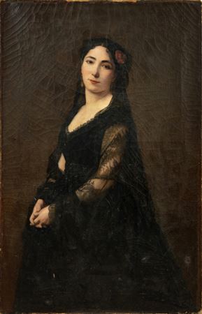 A Spanish Lady by Antonio Gisbert - Auction record, sale price, and art valuation. Compare with similar artists and explore comparable artworks.