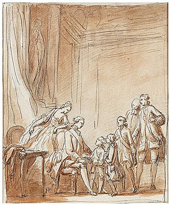 Louis, the Dauphin of France with his sons, L.XVI, L.XVIII and Charles X