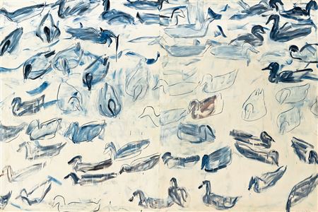 Sample artwork by Kangso Lee (Born 1943), known for contemporary style painting, printmaking, installation, performance art, teaching - View similar artists and auction records