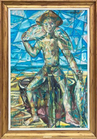 YOUNG FISHERMAN by Carlos Rivero - Auction record, sale price, and art valuation. Compare with similar artists and explore comparable artworks.