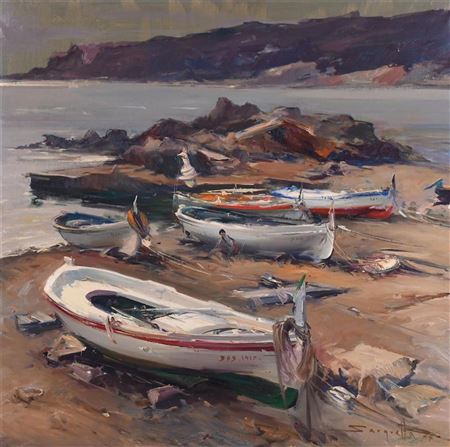 Sample artwork by Josep Sarquella Escobet (1928 - 2000), known for painting - View similar artists and auction records