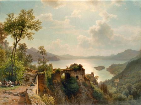VIEW OVER A LAKE by Hermann Pohle - Auction record, sale price, and art valuation. Compare with similar artists and explore comparable artworks.