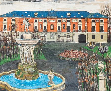 Narciso on his bridge. (Royal Site of Aranjuez). 1987