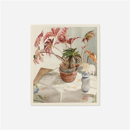 Still Life with Houseplants and Vase