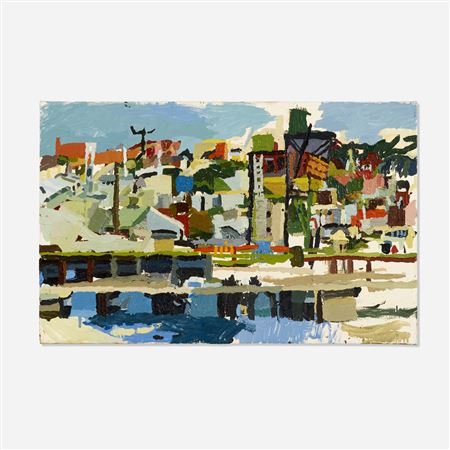 City View with Bridge by Clintel Steed - Auction record, sale price, and art valuation. Compare with similar artists and explore comparable artworks.