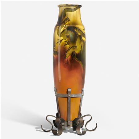 Monumental Standard Glaze floor vase with dragons by Kataro Shirayamadani - Auction record, sale price, and art valuation. Compare with similar artists and explore comparable artworks.