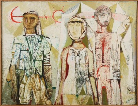 Expulsion from Garden of Eden, 1959 by Shraga Weil - Auction record, sale price, and art valuation. Compare with similar artists and explore comparable artworks.