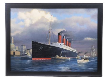 Lusitania at New York, 1907