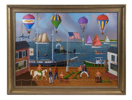 A Busy Harbor by Jerome Howes - Auction record, sale price, and art valuation. Compare with similar artists and explore comparable artworks.