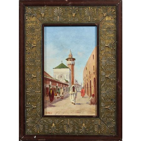PROMENEURS DEVANT LA MOSQUÉE YOUSSEF DEY À TUNIS