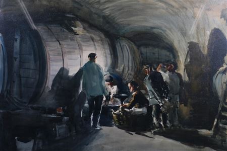Untitled – figures in a wine cella