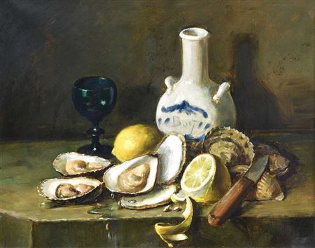 Sample artwork by Raymond Hoeck (1922 - 1992), known for paintings - View similar artists and auction records