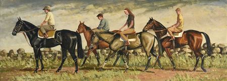 "Early Morning Exercise" by William Norman Gaunt - Auction record, sale price, and art valuation. Compare with similar artists and explore comparable artworks.